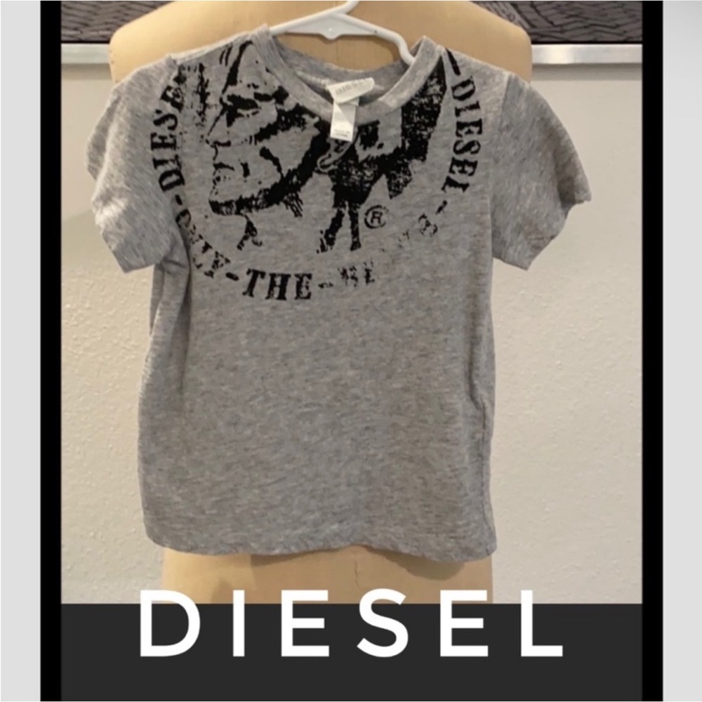 Authentic Diesel boys designer signature tee shirt Sz 4